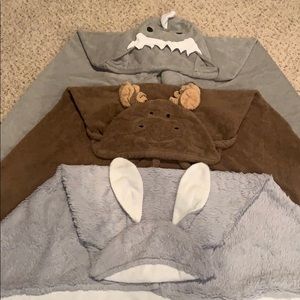 Set of 3 Baby/Toddler Hooded Bath Towels